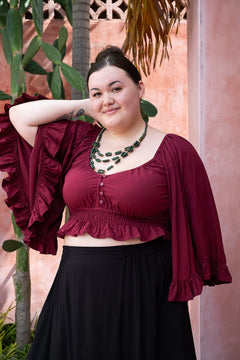 Paloma Blouse | Bohemian Bell Sleeve Rayon Blouse | Jinx The Label