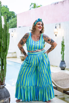 Peta Crop Top - Lagoon - Almost Famous by Jinx the Label