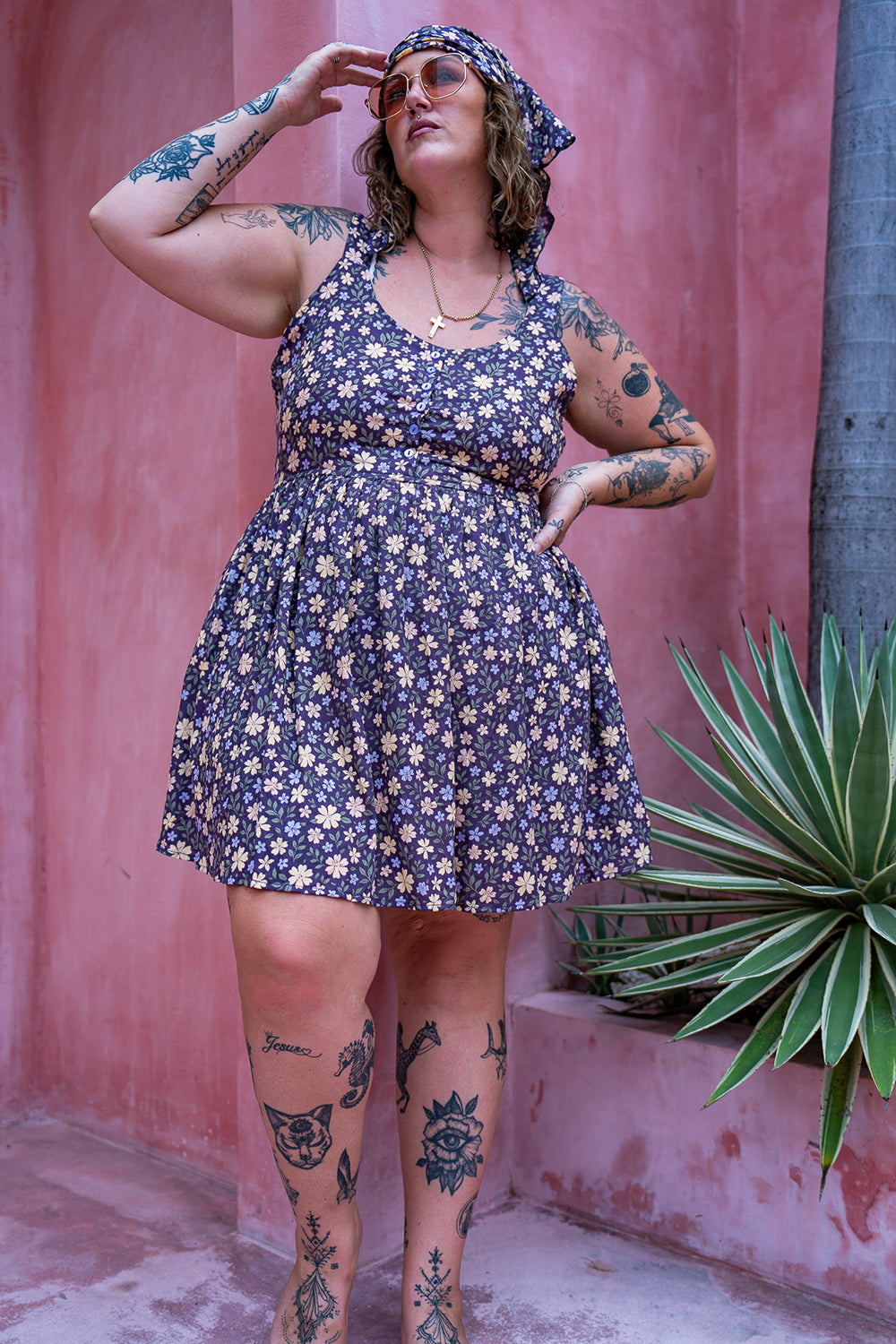 Peta Mini Dress - Wild Petals - Almost Famous by Jinx the Label