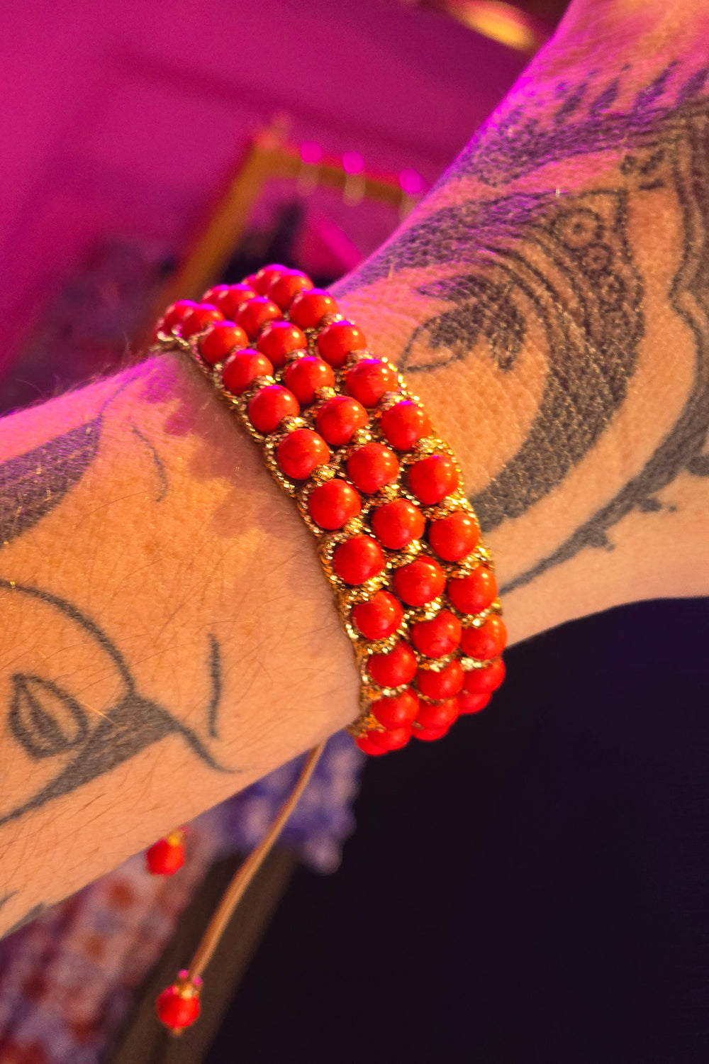 Phoenix Rising Bracelet - Red Coral by Jinx the Label