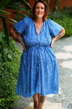 Rachel Dress - Blue Curacao - By Jinx the Label