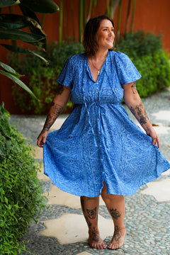 Rachel Dress - Blue Curacao - By Jinx the Label