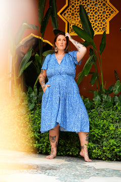 Rachel Dress - Blue Curacao - By Jinx the Label