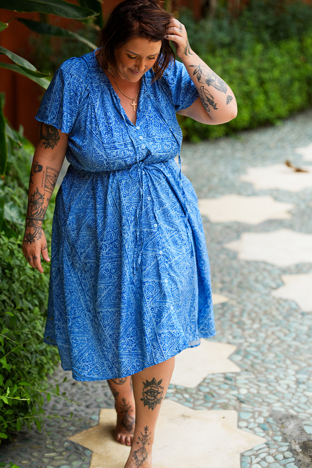 Rachel Dress - Blue Curacao - By Jinx the Label