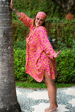 Rama Oversized Shirt Dress - Tropical Pink by Jinx the Label