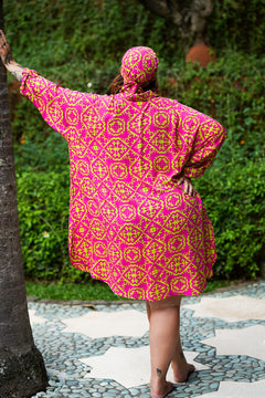 Rama Oversized Shirt Dress - Tropical Pink by Jinx the Label