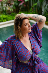 Renesme Wrap Top in Coral Bloom by Jinx the Label
