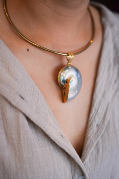 Sacred Spiral Nautilus Necklace - Sunspell by Jinx the Label