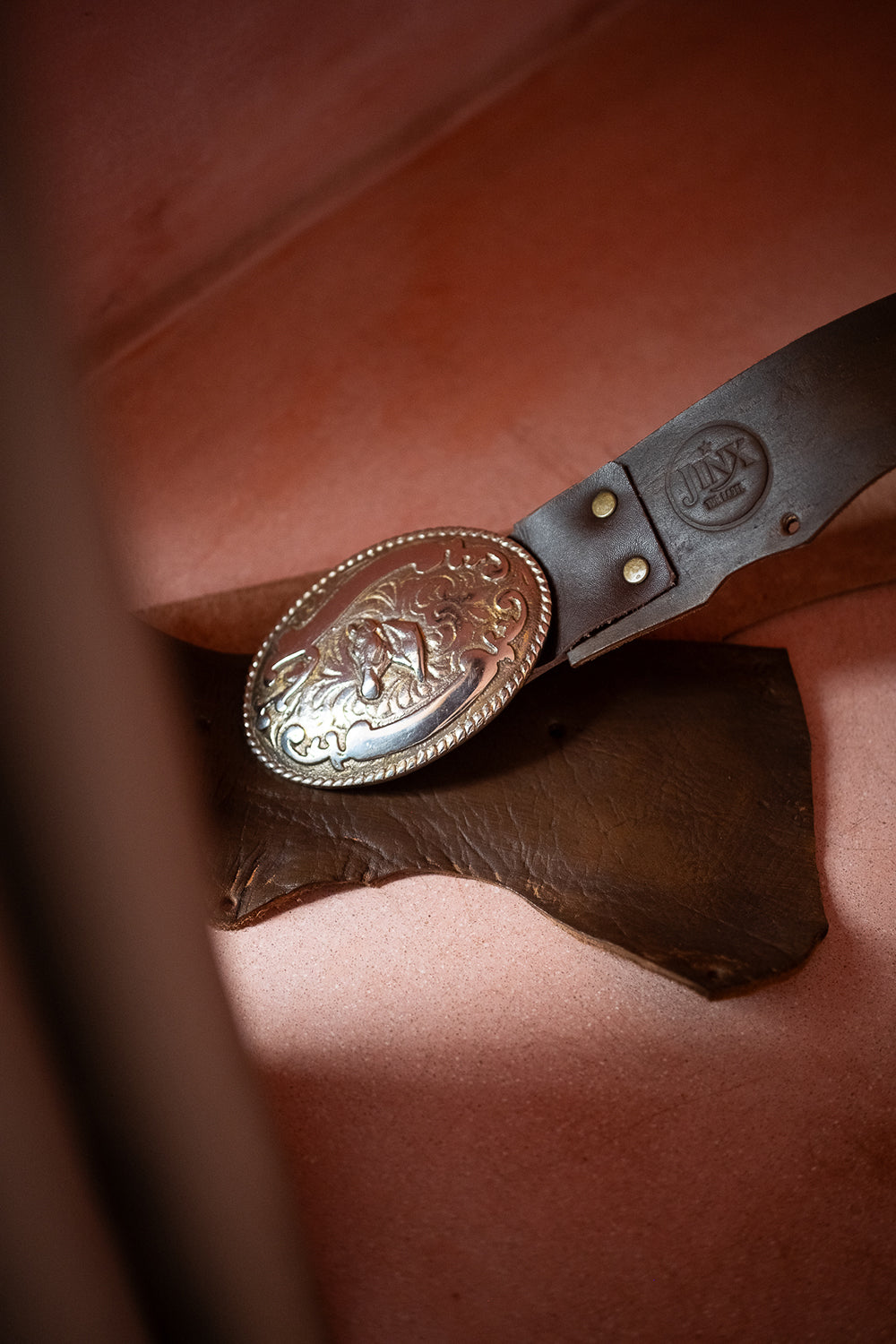 Saddle Up Belt | Genuine Leather Western Belt in Outlaw Oak | Jinx The Label