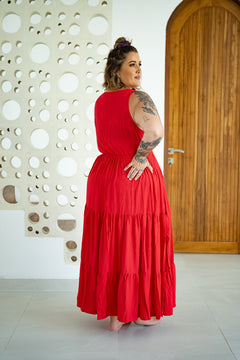 Sasha Maxi Dress in Christmas Red by Jinx the Label