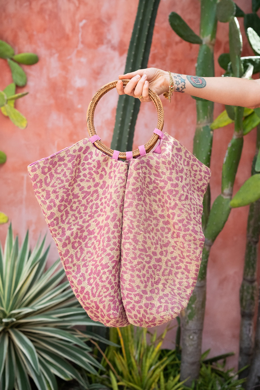 Savannah Tote Bag in Blush Leopard | Jinx the Label