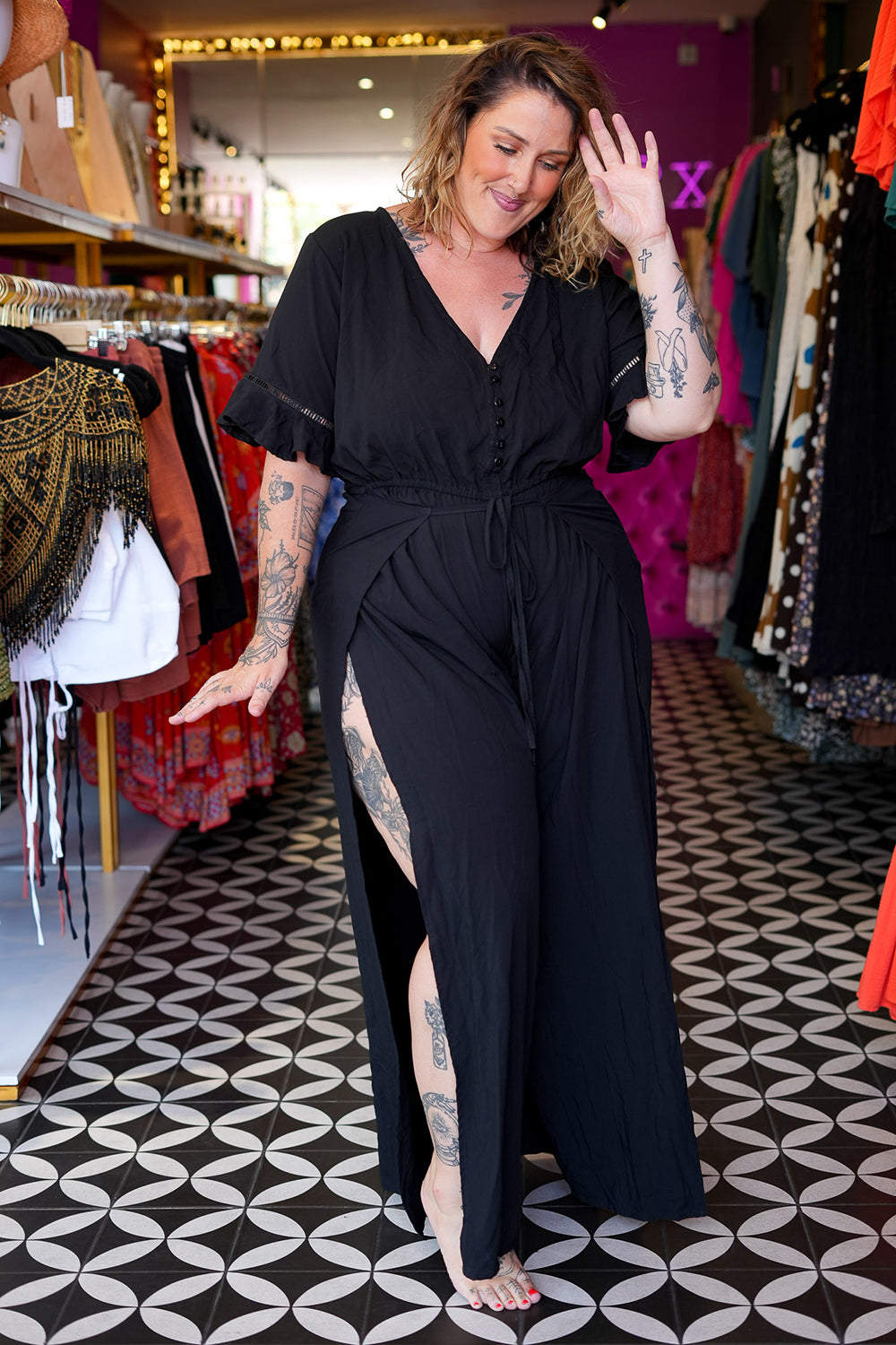 Sienna Jumpsuit in Black by Jinx the Label