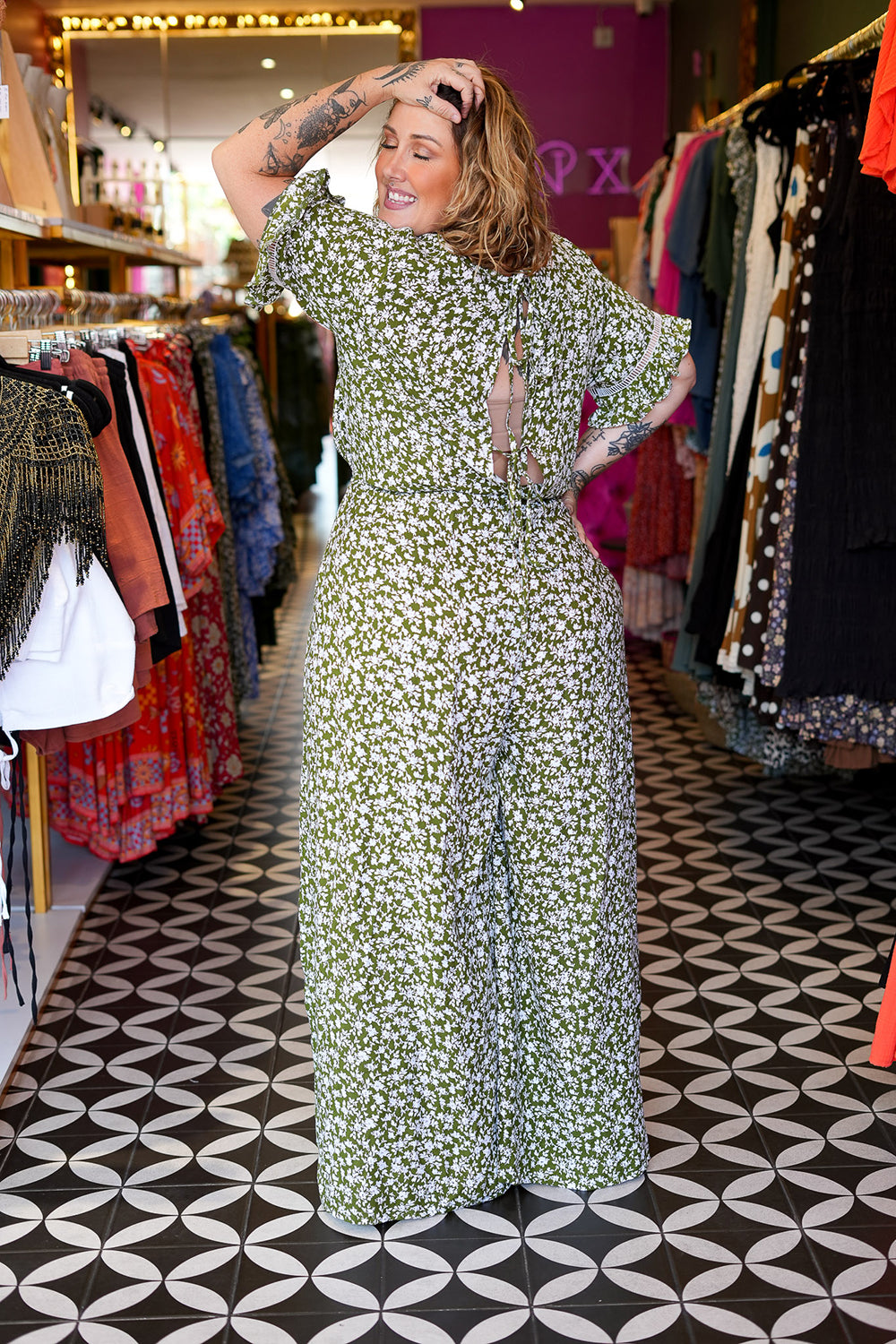 Sienna Jumpsuit in Peony by Jinx the Label