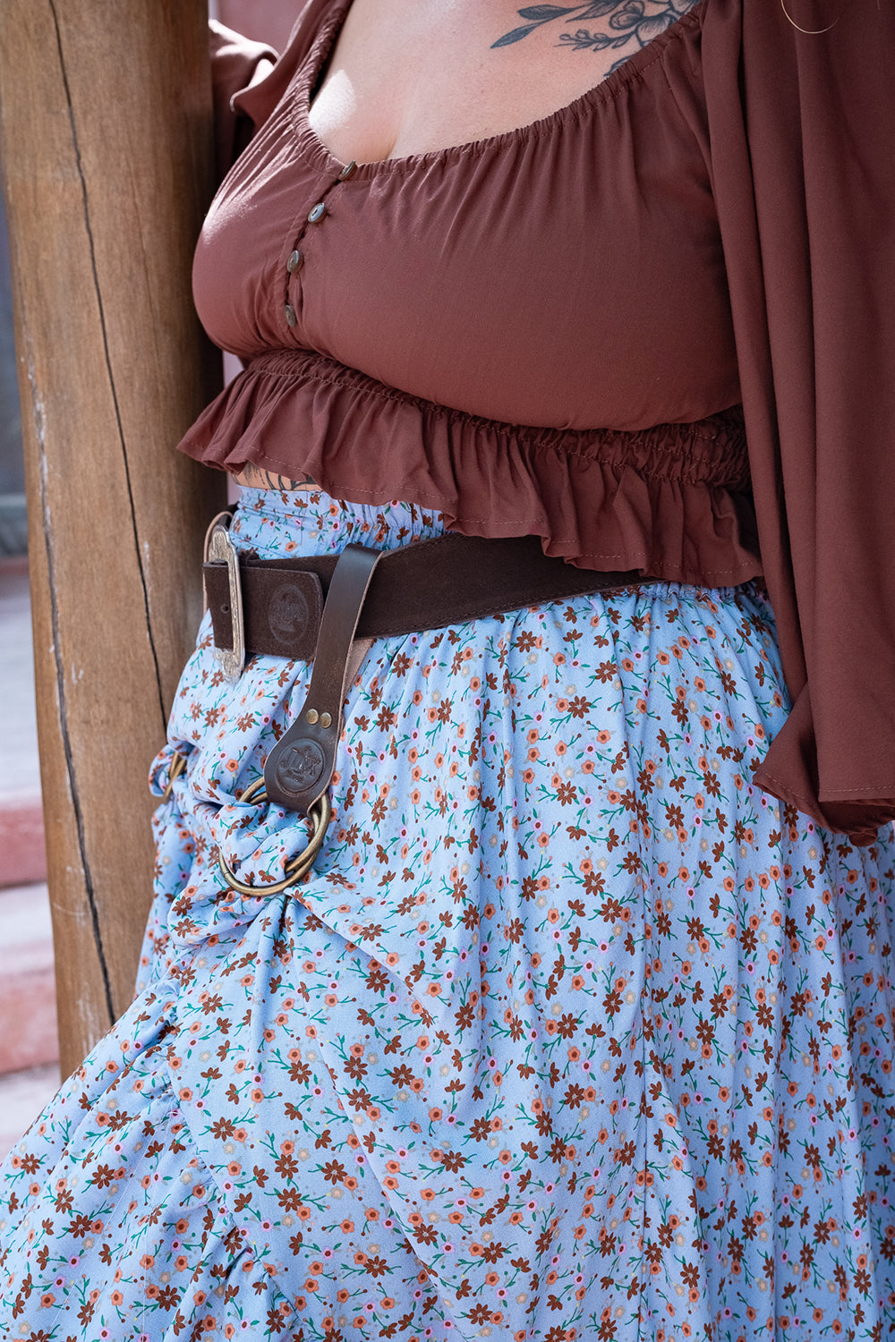 Silver Sage Belt in Saddlewood | Jinx the Label