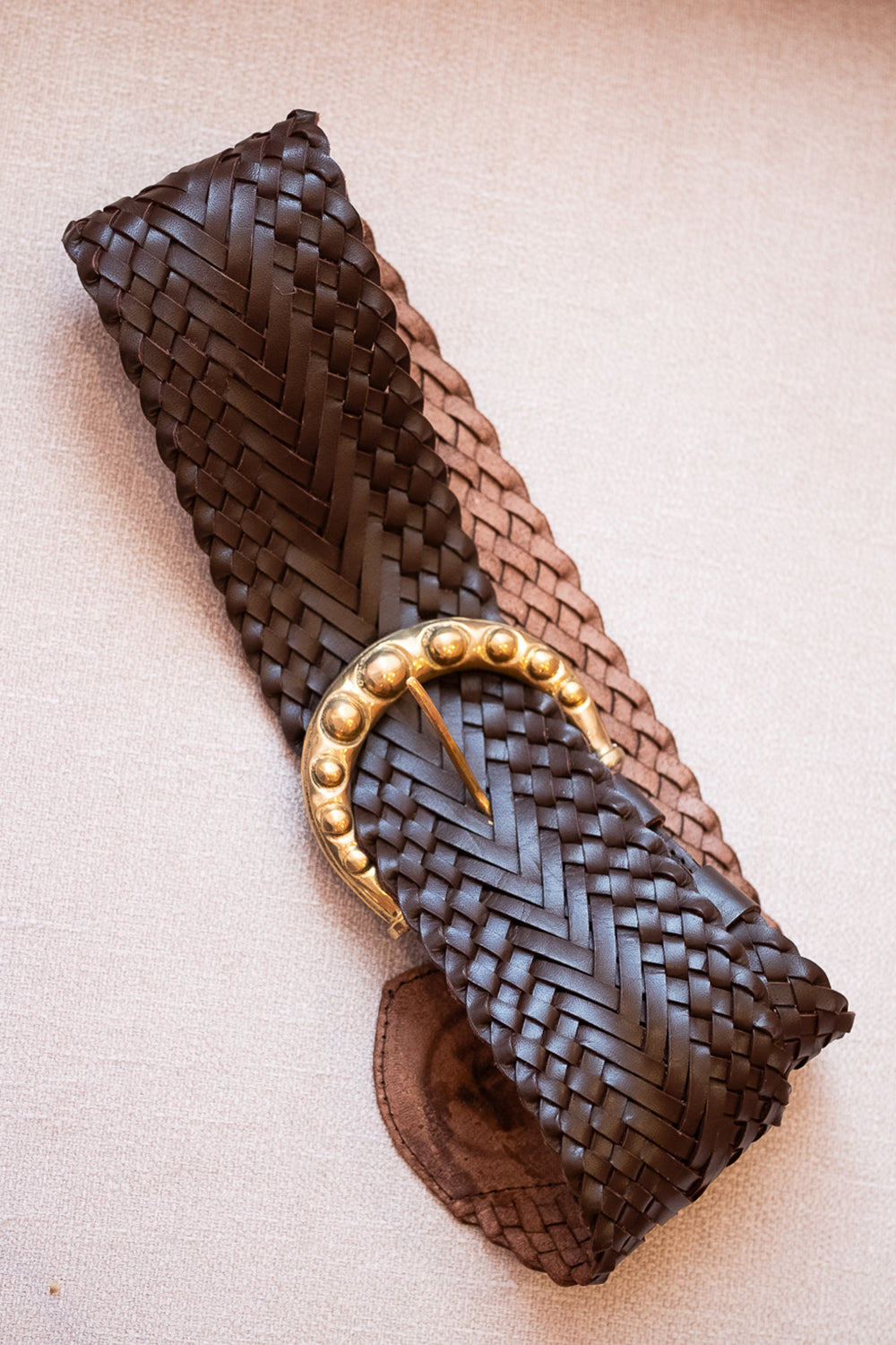 Solana Belt - Saddlewood | Handwoven Genuine Leather Belt | Jinx The Label