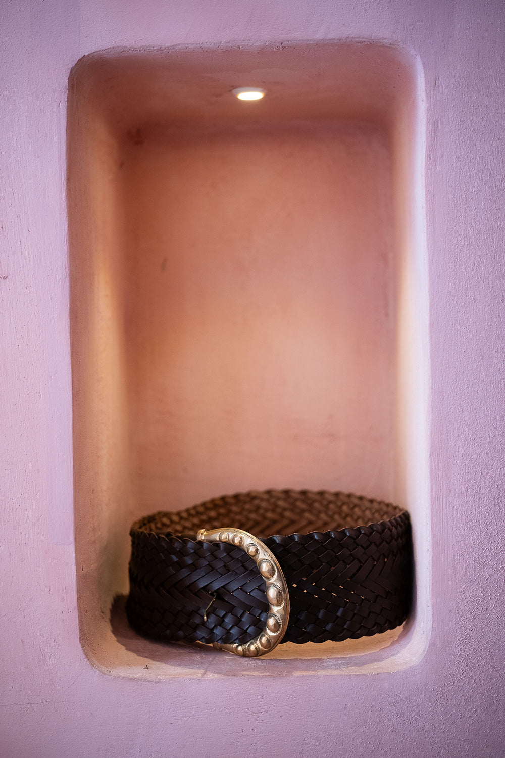 Solana Belt - Saddlewood | Handwoven Genuine Leather Belt | Jinx The Label