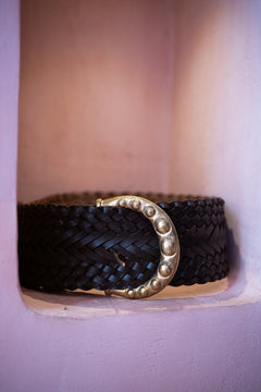 Solana Belt - Saddlewood | Handwoven Genuine Leather Belt | Jinx The Label