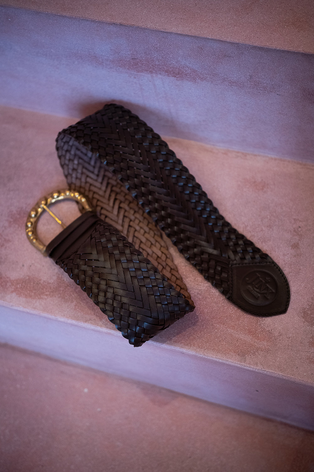 Solana Belt - Saddlewood | Handwoven Genuine Leather Belt | Jinx The Label