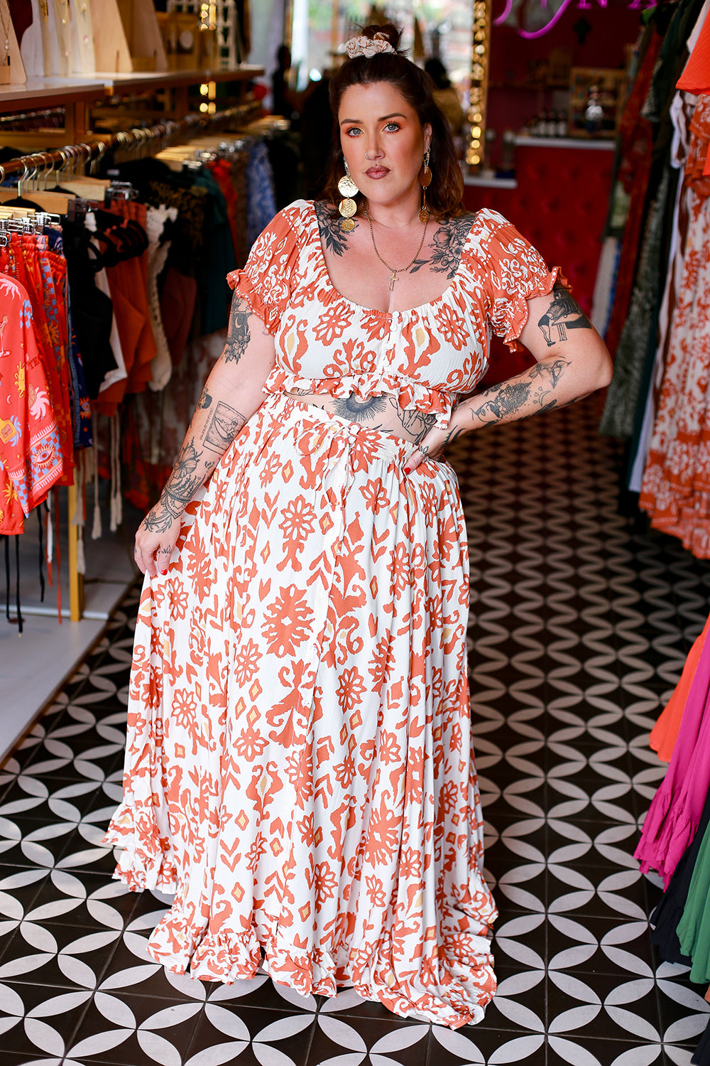 Sunny Rose Skirt - Native Earth by Jinx the Label