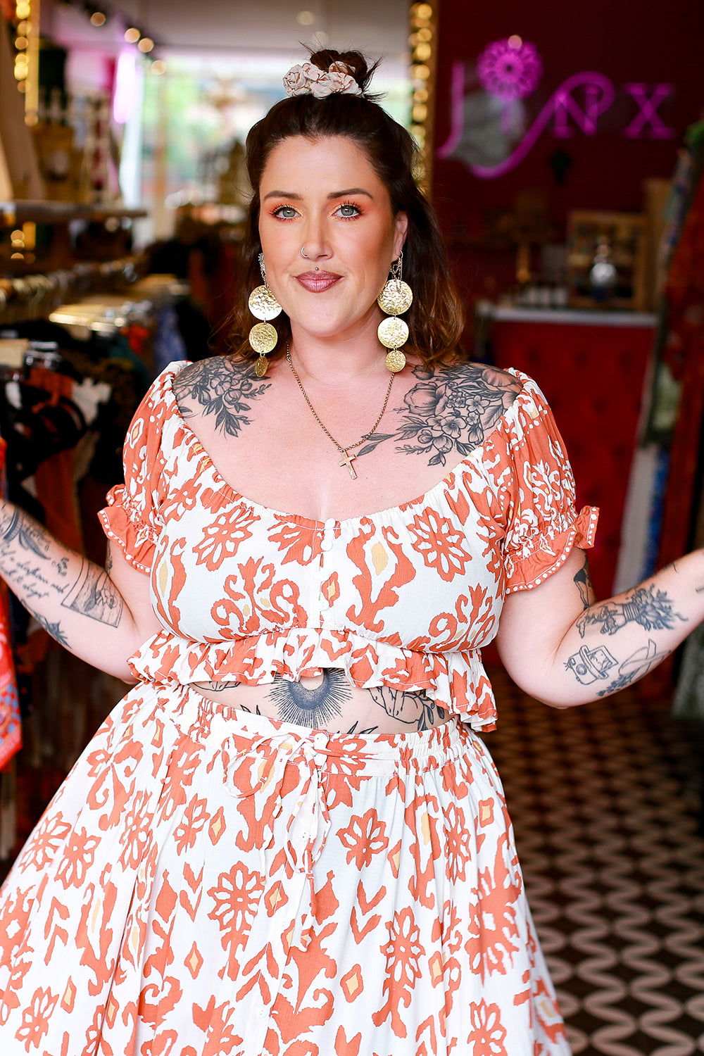 Sunny Rose Skirt - Native Earth by Jinx the Label