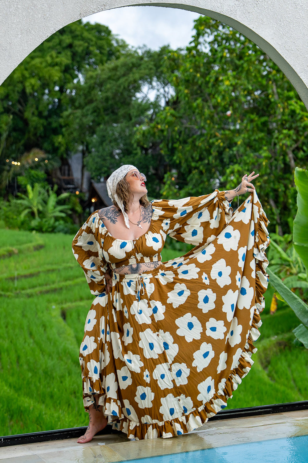 Sunny Rose Skirt - Wildflower - Almost Famous by Jinx the Label