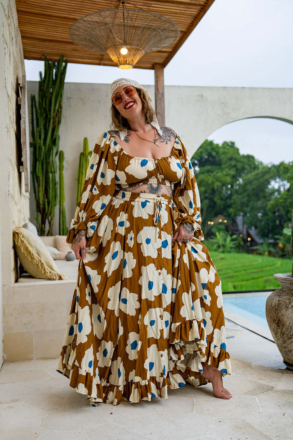 Sunny Rose Skirt - Wildflower - Almost Famous by Jinx the Label