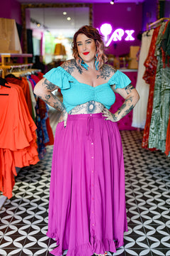 Sunny Rose Skirt - Magenta by Jinx the Label