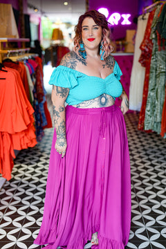 Sunny Rose Skirt - Magenta by Jinx the Label