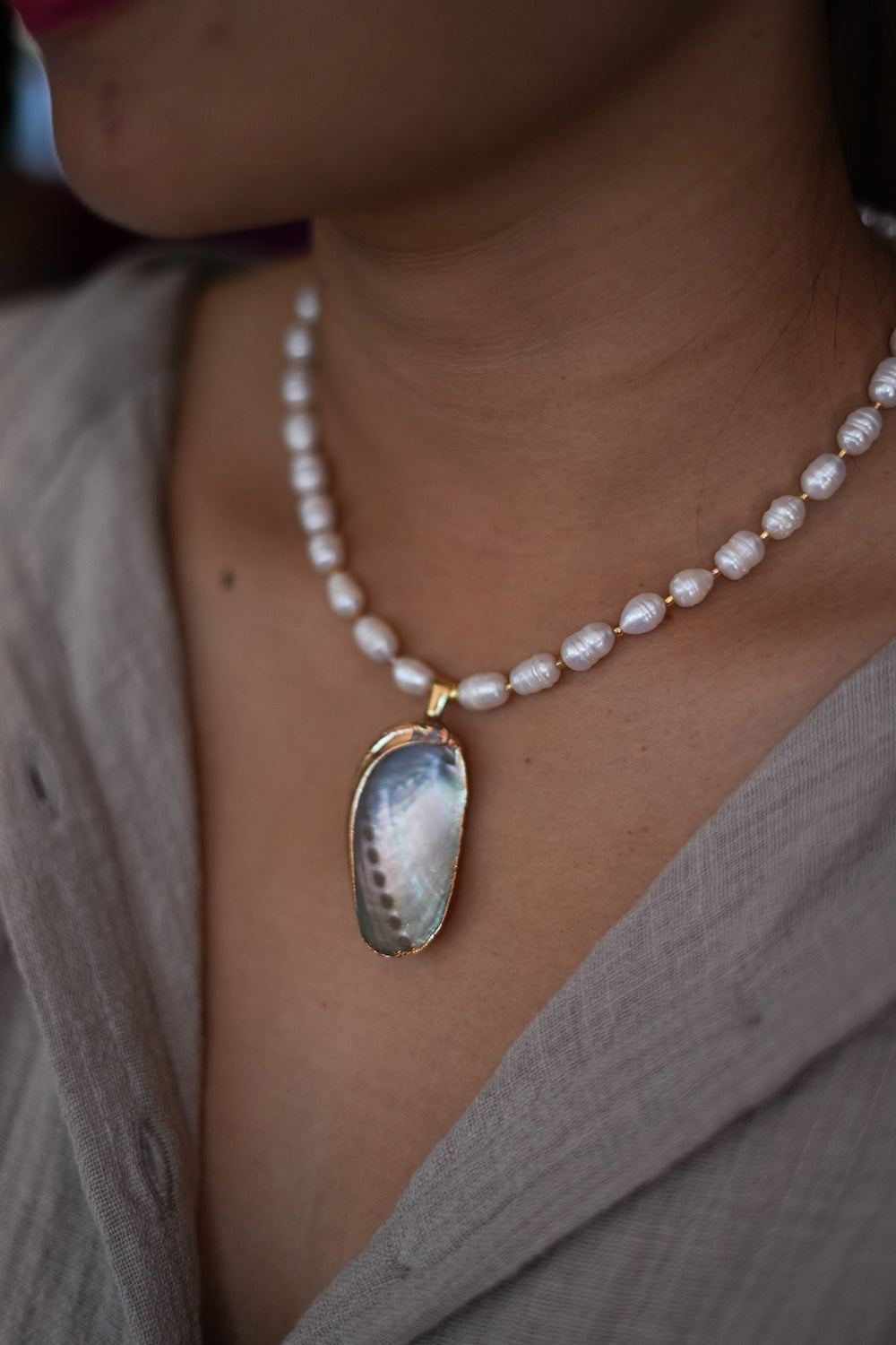 Talisman Necklace - Pearl Coast - Sunspell by Jinx the Label