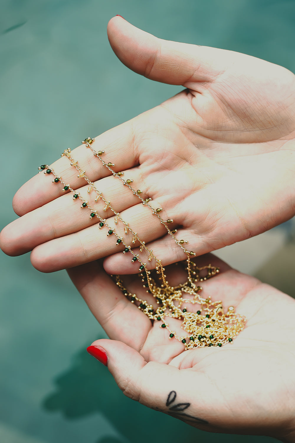 Verdant Charm Necklace - Emerald Zirconia by Jinx the Label