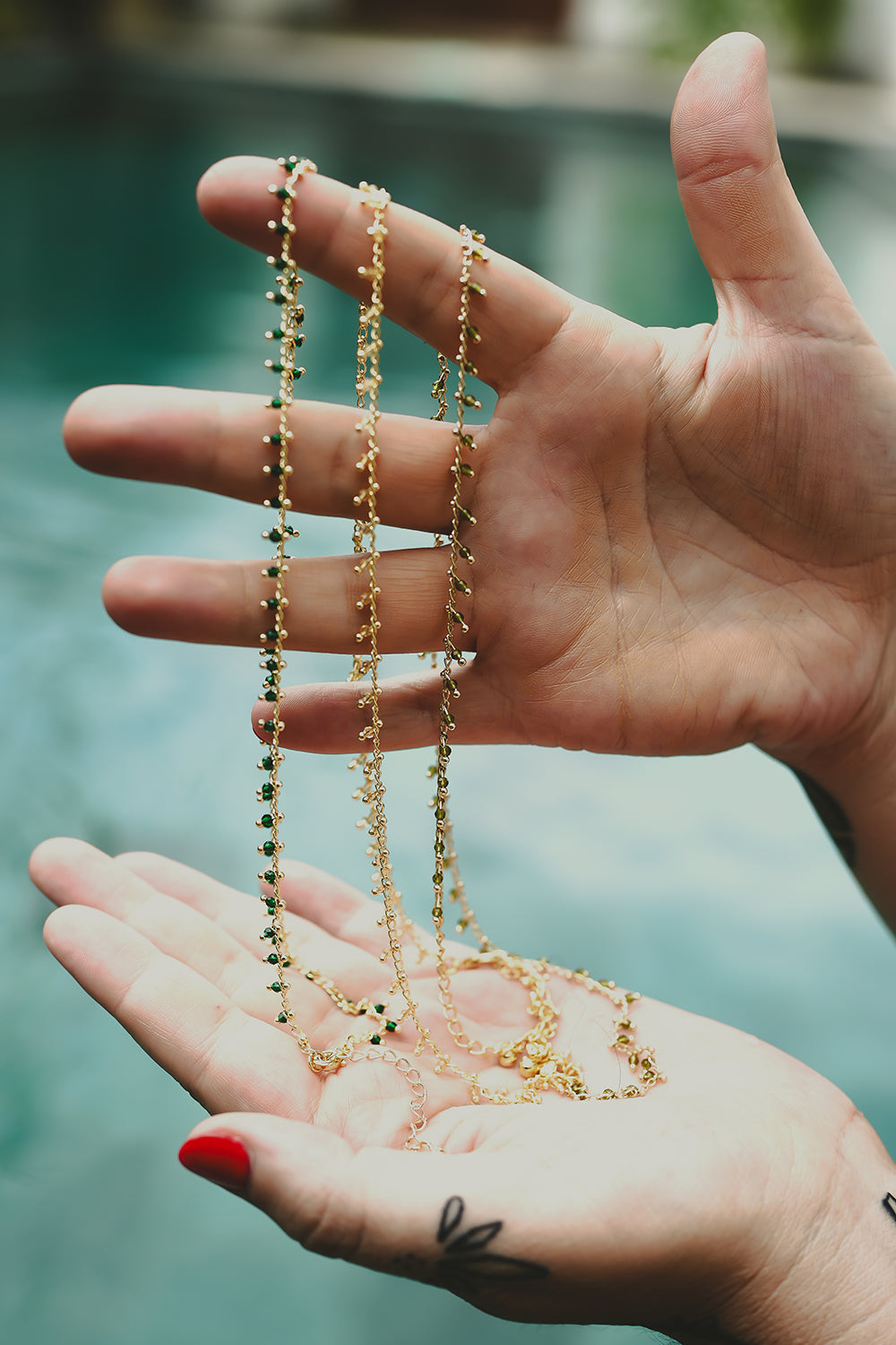 Verdant Charm Necklace - Emerald Zirconia by Jinx the Label