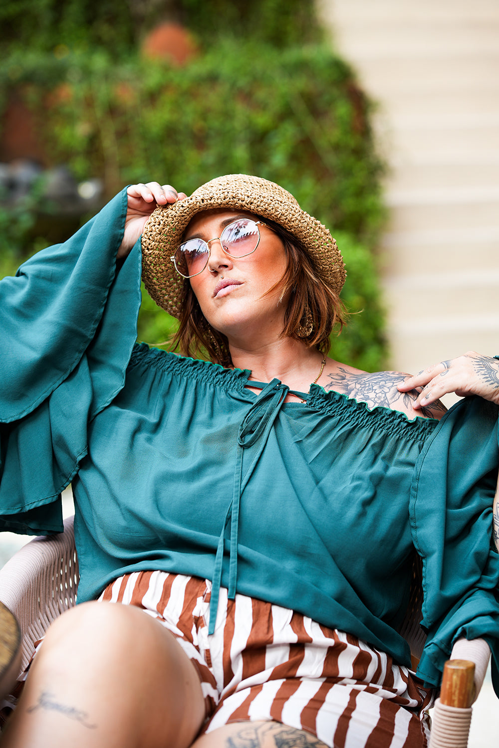 Willow Blouse - Emerald by Jinx the Label