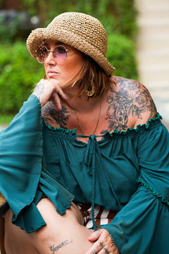 Willow Blouse - Emerald by Jinx the Label