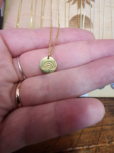 Mini rainbow jinx pendant necklace 24k gold
