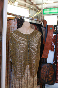 Gatsby Gold hand beaded cape