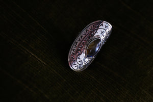 Druid labradorite 925 silver tribal ring