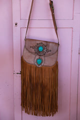 The Sahara leather hand carved bag